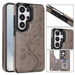 Custodia per telefono in PU con doppia fibbia e motivo a farfalla in rilievo, For Samsung Galaxy S26+ 5G, For Samsung Galaxy S26 Ultra 5G