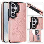 Custodia per telefono in PU con doppia fibbia e motivo a farfalla in rilievo, For Samsung Galaxy S26+ 5G, For Samsung Galaxy S26 Ultra 5G