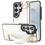 Custodia per telefono in PU antiscivolo con anello a copertura totale e cinturino da polso, For Samsung Galaxy S26+ 5G, For Samsung Galaxy S26 Ultra 5G, For Samsung Galaxy S26 5G