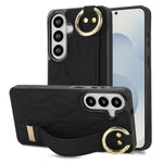 Custodia per telefono in PU antiscivolo con anello a copertura totale e cinturino da polso, For Samsung Galaxy S26+ 5G, For Samsung Galaxy S26 Ultra 5G, For Samsung Galaxy S26 5G