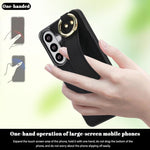 Custodia per telefono in PU antiscivolo con anello a copertura totale e cinturino da polso, For Samsung Galaxy S26+ 5G, For Samsung Galaxy S26 Ultra 5G, For Samsung Galaxy S26 5G