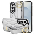 Custodia per telefono in PU antiscivolo con anello a copertura totale e cinturino da polso, For Samsung Galaxy S26+ 5G, For Samsung Galaxy S26 Ultra 5G, For Samsung Galaxy S26 5G