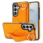Custodia per telefono in PU antiscivolo con anello a copertura totale e cinturino da polso, For Samsung Galaxy S26+ 5G, For Samsung Galaxy S26 Ultra 5G, For Samsung Galaxy S26 5G