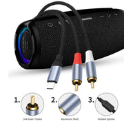 24-bit Type-C to Dual RCA Male Audio Decoding Cable, 1m, 2m, 3m