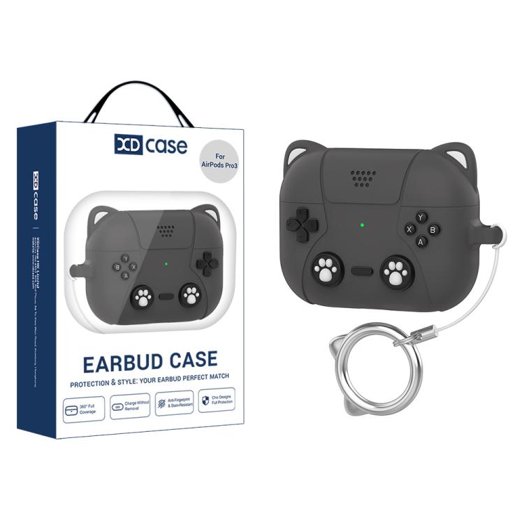 Custodia per auricolari in silicone XDcase con design retrò a forma di gatto., For AirPods Pro 3, For AirPods 4, For AirPods Pro 2 / 1
