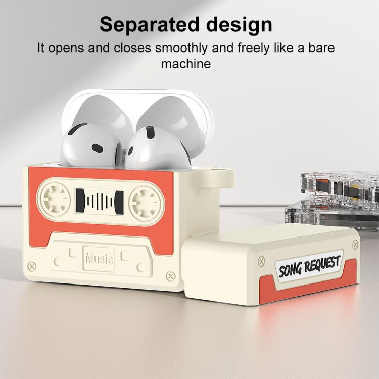 Custodia per auricolari in silicone XDcase in stile cassetta retrò., For AirPods Pro 3, For AirPods 4, For AirPods Pro 2
