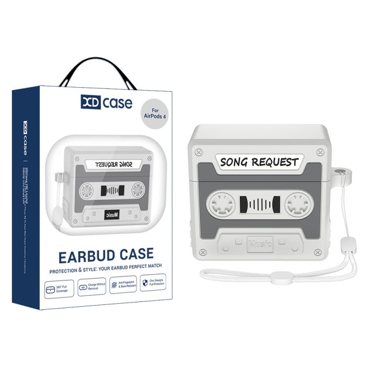Custodia per auricolari in silicone XDcase in stile cassetta retrò., For AirPods Pro 3, For AirPods 4, For AirPods Pro 2