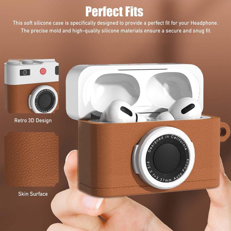 Custodia per auricolari in silicone XDcase in stile fotocamera retrò., For AirPods Pro 3, For AirPods 4, For AirPods Pro 2
