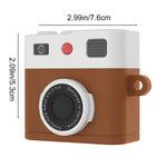 Custodia per auricolari in silicone XDcase in stile fotocamera retrò., For AirPods Pro 3, For AirPods 4, For AirPods Pro 2