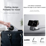 TOTU CW-4-W Stazione di ricarica wireless 3 in 1 con supporto magnetico pieghevole per telefono, orologio e auricolari, CW-4-W