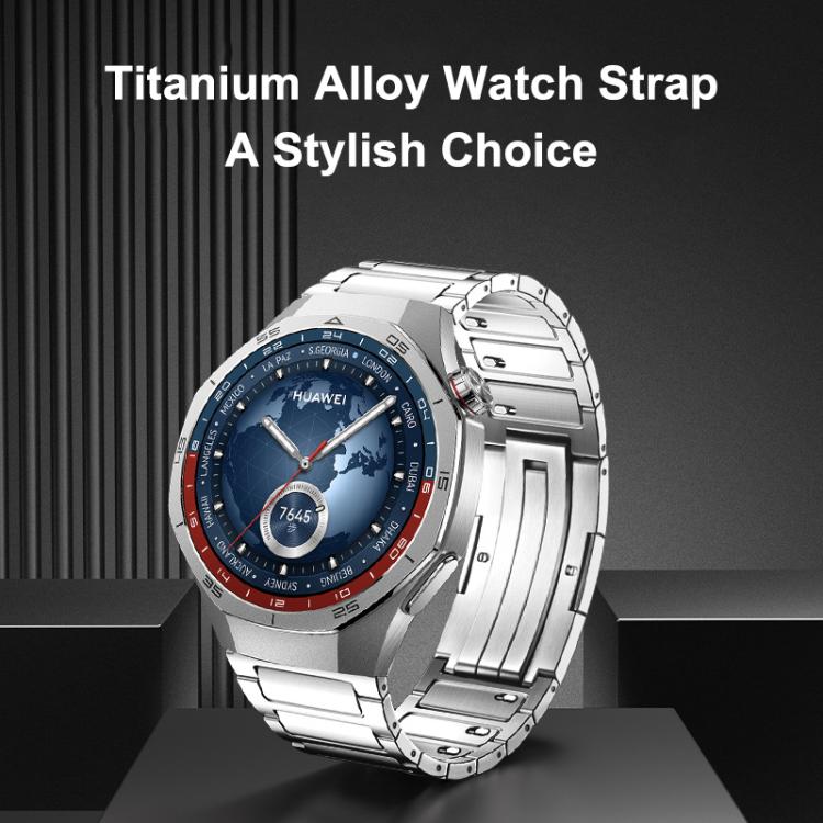 Cinturino per orologio in lega di titanio con chiusura a pressione staccabile a forma di H., 22mm