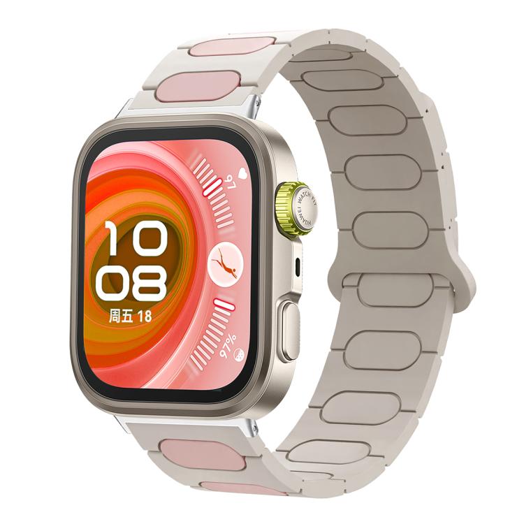Cinturino ovale magnetico in silicone per orologio, For Huawei Watch Fit4 / Fit4 Pro / Fit3