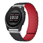 Cinturino per orologio magnetico in silicone con tre perline, For Garmin 26mm, For Garmin 22mm