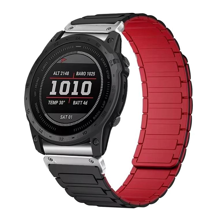 Cinturino per orologio magnetico in silicone con tre perline, For Garmin 20mm