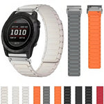 Cinturino per orologio magnetico in silicone con tre perline, For Garmin 26mm, For Garmin 22mm