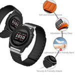 Cinturino per orologio magnetico in silicone con tre perline, For Garmin 26mm, For Garmin 22mm