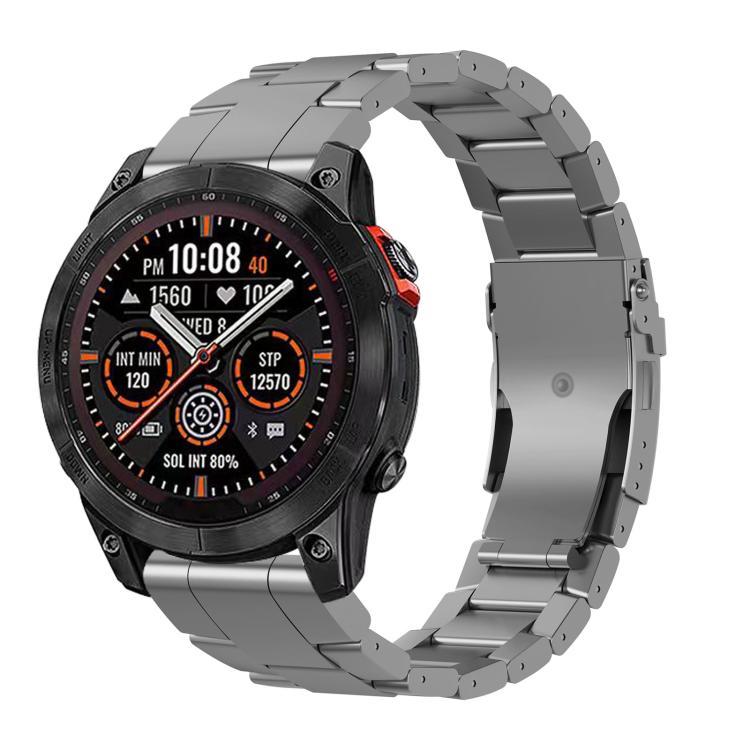 Cinturino per orologio con chiusura di sicurezza a sgancio rapido in lega di titanio., For Garmin 26mm, For Garmin 22mm