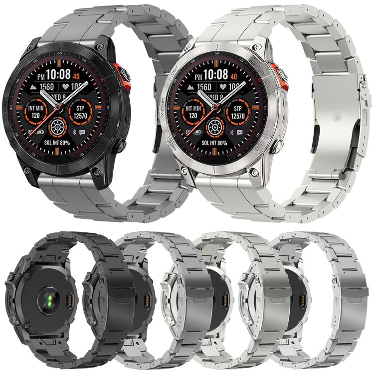 Cinturino per orologio con chiusura di sicurezza a sgancio rapido in lega di titanio., For Garmin 26mm, For Garmin 22mm