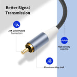 8004MMF RCA Female to 2 RCA Male Y-shaped Splitter Audio Cable, 8004MMF