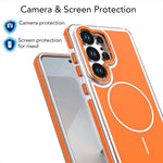 Custodia magnetica per telefono in TPU bicolore vivace + acrilico, For Samsung Galaxy S24 Ultra 5G