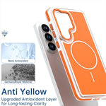 Custodia magnetica per telefono in TPU bicolore vivace + acrilico, For Samsung Galaxy S24 Ultra 5G