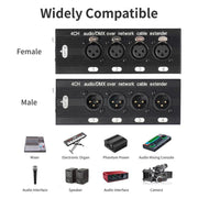 Splitter espansore 4 canali XLR maschio-femmina con RJ45
