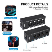 Splitter espansore 4 canali XLR maschio-femmina con RJ45