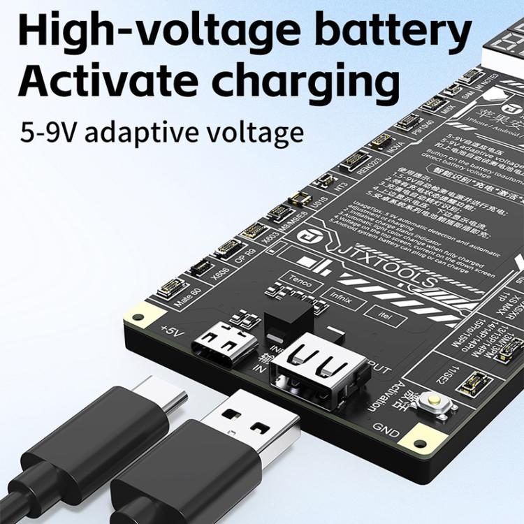 Scheda di attivazione per la ricarica della batteria JTX B9 5-9V per iPhone 6S-17 Pro Max (senza 16e) e Android, JTX B9