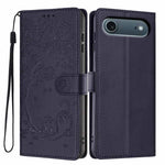 Custodia per telefono in ecopelle con stampa a rilievo di gatto sugli alberi, For iPhone 16 Pro, For iPhone 16 Plus, For iPhone 16