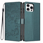 Custodia per telefono in ecopelle con stampa a rilievo di gatto sugli alberi, For iPhone 16 Pro, For iPhone 16 Plus, For iPhone 16