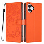 Custodia per telefono in ecopelle con stampa a rilievo di gatto sugli alberi, For iPhone 15 Pro Max, For iPhone 15 Pro, For iPhone 15 Plus