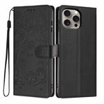 Custodia per telefono in ecopelle con stampa a rilievo di gatto sugli alberi, For iPhone 15, For iPhone 14 Plus, For iPhone 14