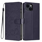 Custodia per telefono in ecopelle con stampa a rilievo di gatto sugli alberi, For iPhone 14 Pro, For iPhone 14 Pro Max, For iPhone 13 Pro Max