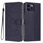 Custodia per telefono in ecopelle con stampa a rilievo di gatto sugli alberi, For iPhone 13 Pro, For iPhone 13, For iPhone 12 Pro Max