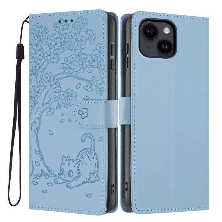 Custodia per telefono in ecopelle con stampa a rilievo di gatto sugli alberi, For iPhone 12 / 12 Pro, For iPhone 11 Pro Max, For iPhone 11
