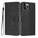 Custodia per telefono in ecopelle con stampa a rilievo di gatto sugli alberi, For iPhone 11 Pro