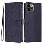 Custodia per telefono in ecopelle con stampa a rilievo di gatto sugli alberi, For iPhone 11 Pro