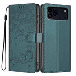 Custodia per telefono in ecopelle con stampa a rilievo di gatto sugli alberi, For iPhone 17e / 16e, For iPhone 17 Pro Max, For iPhone 17 Pro