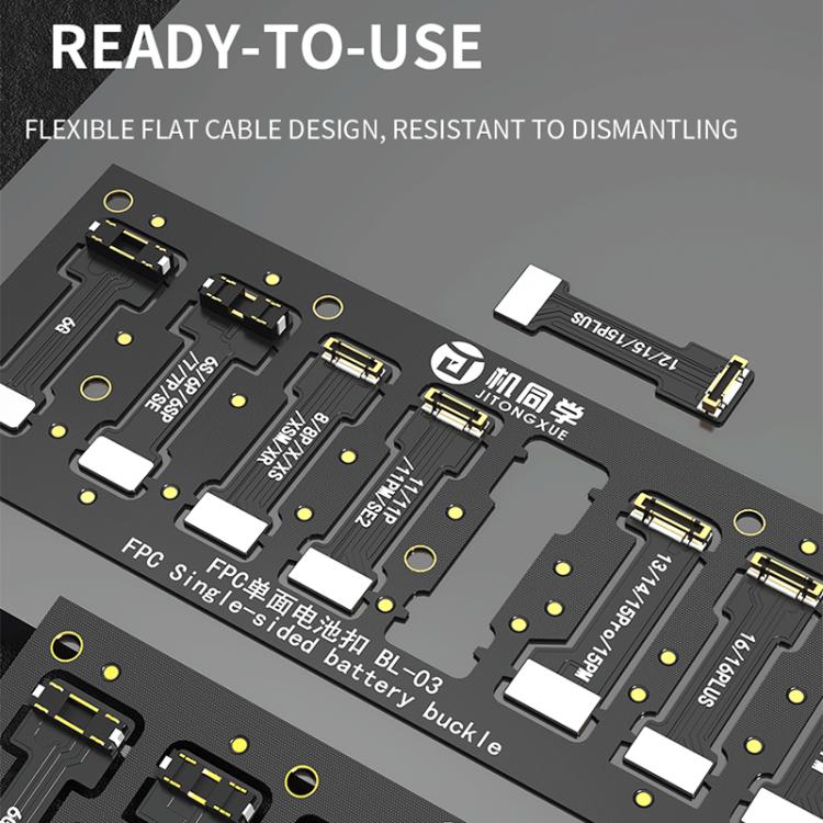 Cavo di alimentazione JTX BL-03 con connettore FPC flessibile per batteria, compatibile con iPhone dalla serie 6 alla 16., JTX BL-03