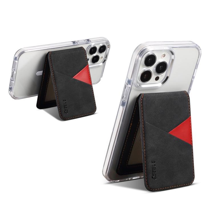 ESEBLE S1 Porta cellulare magnetico con slot per carte RFID e texture in ecopelle vegana in stile retrò