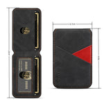 ESEBLE S1 Porta cellulare magnetico con slot per carte RFID e texture in ecopelle vegana in stile retrò