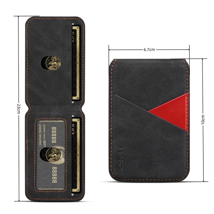 ESEBLE S1 Porta cellulare magnetico con slot per carte RFID e texture in ecopelle vegana in stile retrò