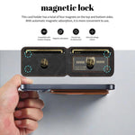 ESEBLE S1 Porta cellulare magnetico con slot per carte RFID e texture in ecopelle vegana in stile retrò