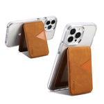 ESEBLE S1 Porta cellulare magnetico con slot per carte RFID e texture in ecopelle vegana in stile retrò
