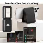 ESEBLE S2 Porta carte magnetico RFID per cellulare con texture in similpelle