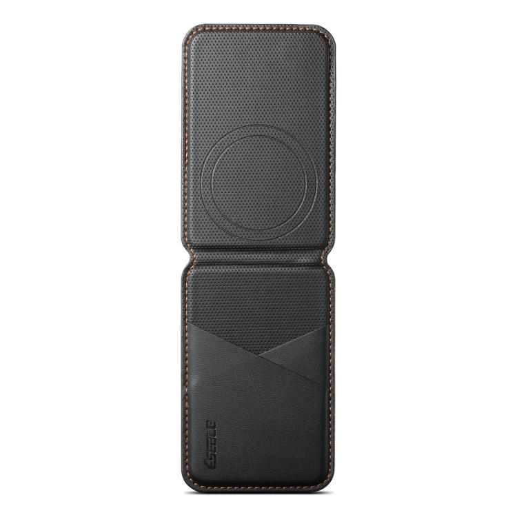 ESEBLE S3 Porta cellulare magnetico con slot per schede RFID e texture in similpelle a blocchi di colore