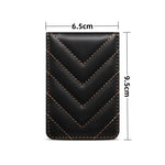 ESEBLE Porta carte RFID pieghevole con texture romboidale e adesivo per cellulari