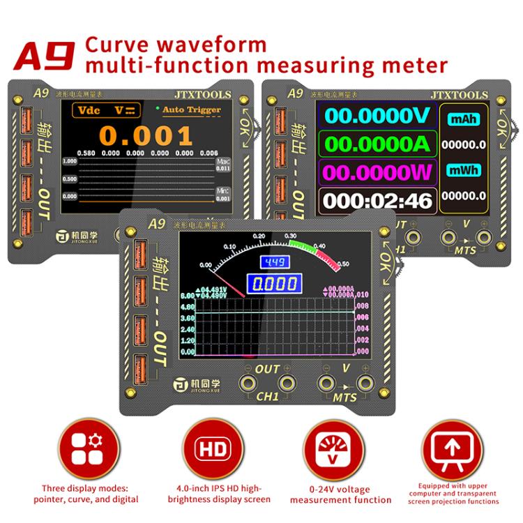 JTX A9 Misuratore multifunzione con display digitale ad alta precisione e forma d'onda curva, JTX A9