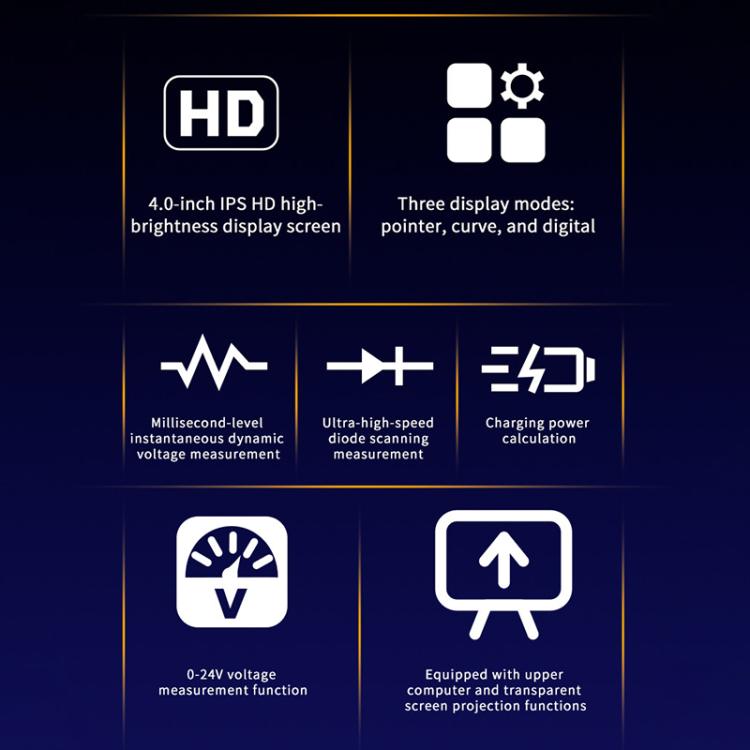 JTX A9 Misuratore multifunzione con display digitale ad alta precisione e forma d'onda curva, JTX A9