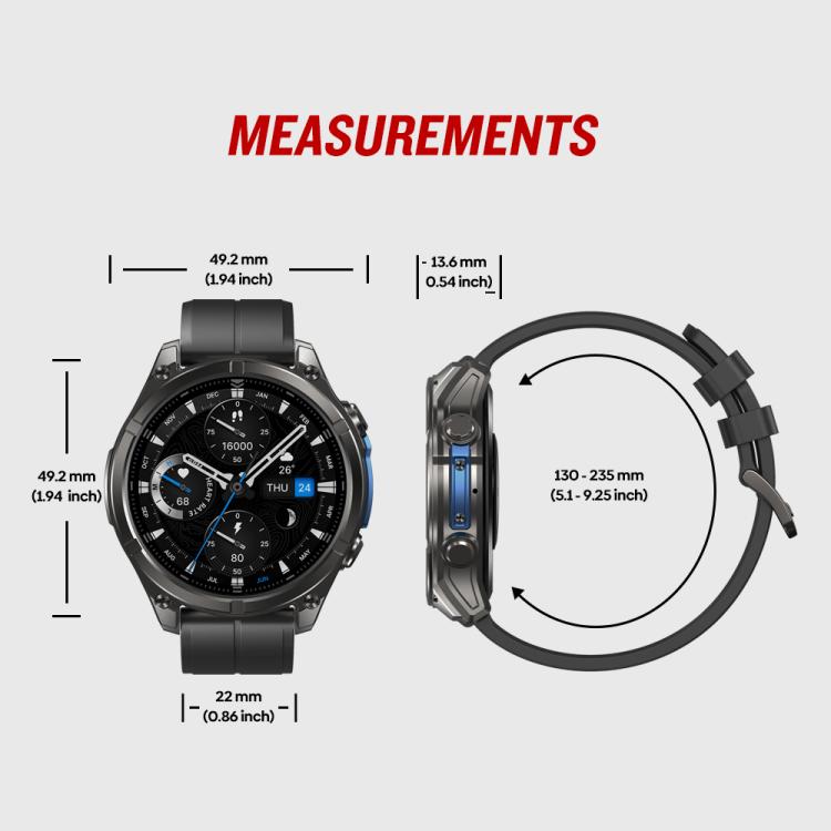 Smartwatch T-Rex rugged con display AMOLED da 1,43 pollici e torcia integrata.